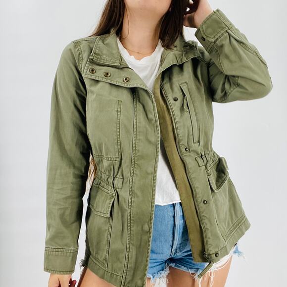 Madewell green army cargo Jacket - Picture 1 of 7